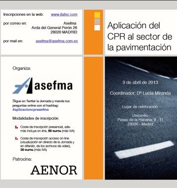 Aplicación del CPR al sector de la pavimentación (acceso online)