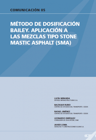 Método de dosificación Bailey. Aplicación a las mezclas tipo Stone Mastic Asphalt (SMA)