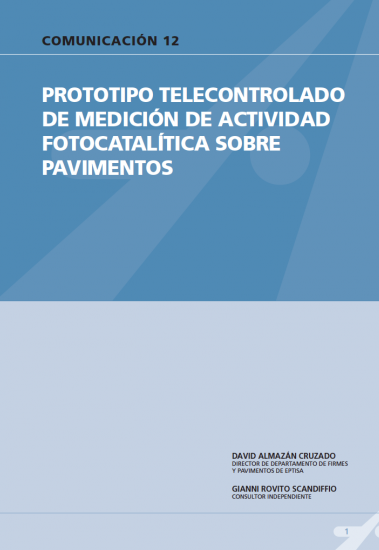 Prototipo telecontrolado de medición de actividad fotocatalítica sobre pavimentos