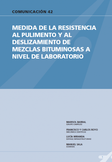 Medida de la resistencia al pulimento y al deslizamiento de mezclas bituminosas a nivel de laboratorio