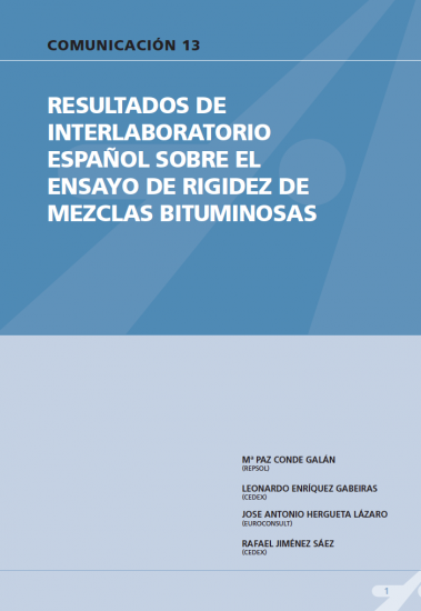 Resultados de interlaboratorio español sobre el ensayo de rigidez de mezclas bituminosas.