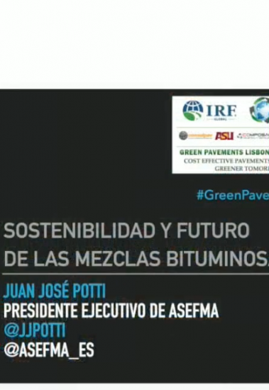 Video of my presentation in Lisbon 2017 about " Sustainability and future of the bituminous mixtures "