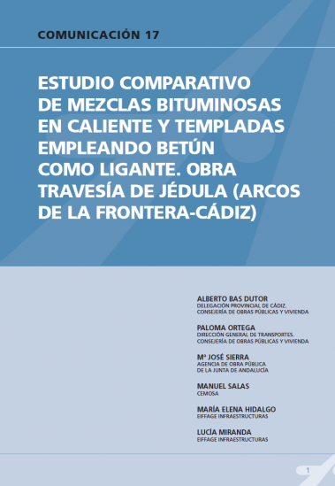 Estudio comparativo de mezclas bituminosas en caliente y templadas empleando betún como ligante. Obra travesía de Jédula