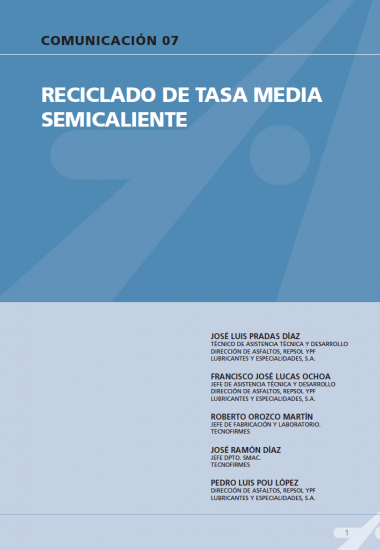 Reciclado de tasa media semicaliente