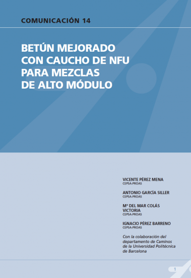 Betún mejorado con caucho de NFU para mezclas de alto módulo