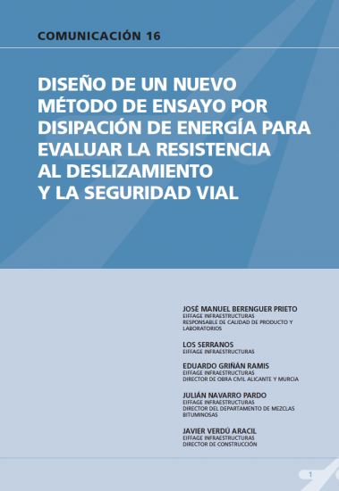 Diseño de un nuevo método de ensayo por disipación de energía para evaluar la resistencia al deslizamiento y la seguridad vial