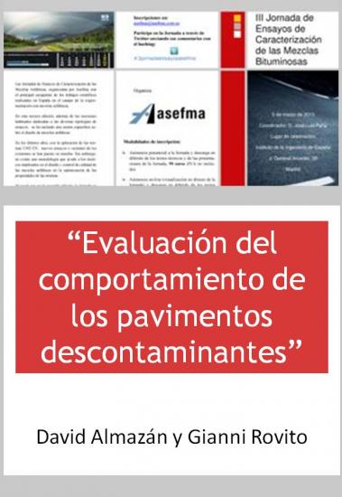 Evaluación del comportamiento de los pavimentos descontaminantes