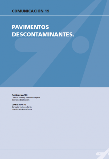 Pavimentos descontaminantes