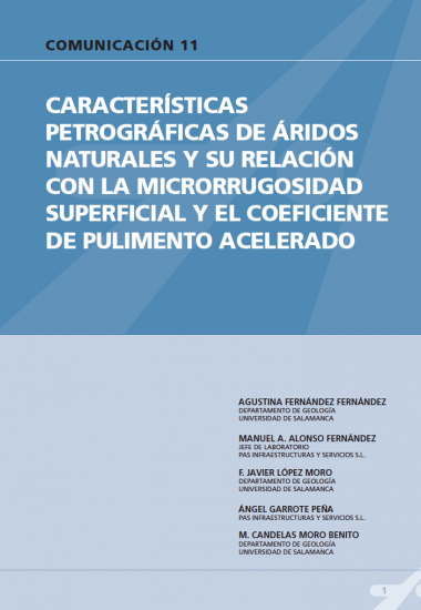 Características petrográficas de áridos naturales y su relación con la micro rugosidad superficial y el coeficiente de pulimento acelerado.