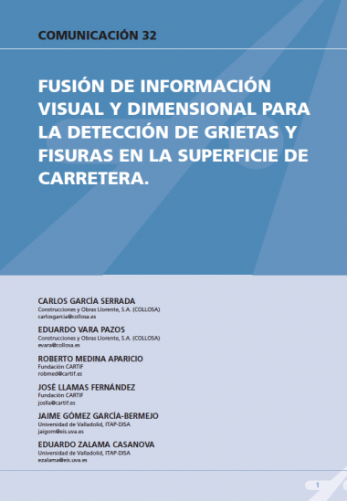 Fusión de información visual y dimensional para la detección de grietas y fisuras en la superficie de la carretera