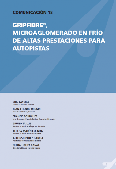 Gripfibre, microanglomerado en frío de altas prestaciones para autopistas