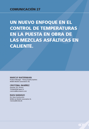 Un nuevo enfoque en el control de temperaturas en la puesta en obra de las mezclas asfálticas en caliente