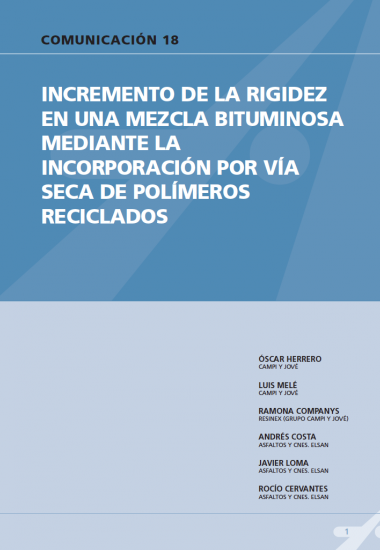 Incremento de la rigidez en una mezcla bituminosa mediante la incorporación por vía seca de polímeros reciclados