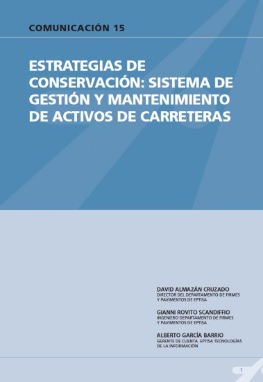 Estrategias de conservación: sistema de gestión y mantenimiento de activos de carreteras.