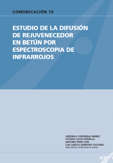 Estudio de la difusión de rejuvenecedor en betún por espectroscopia de infrarrojos