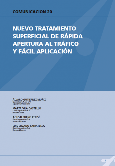 Nuevo tratamiento superficial de capa ultrafina con rápida abertura al tráfico y fácil aplicación