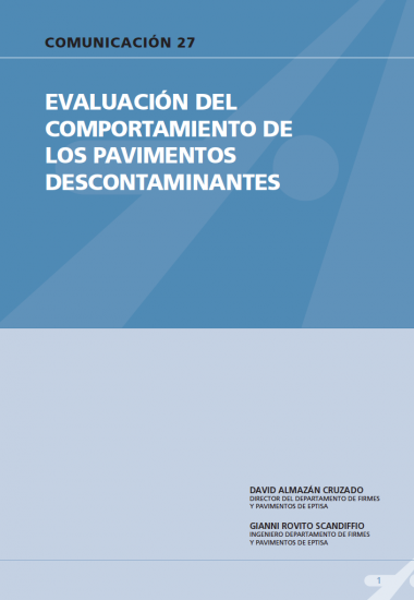 Evaluación del comportamiento de los pavimentos descontaminantes