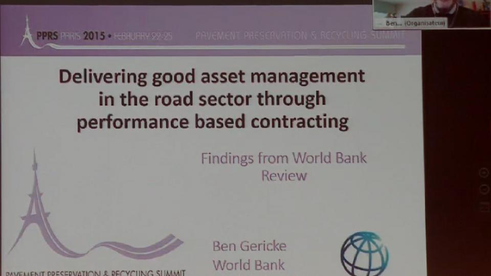 Delevering good asset management in the road sector through performance based contracting