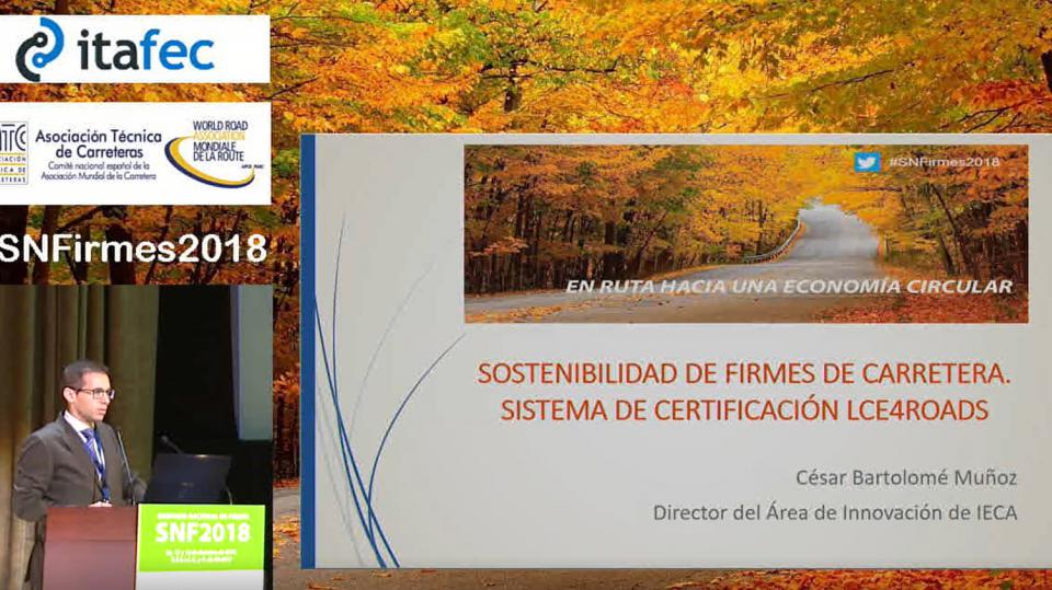 Sostenibilidad de firmes de carretera. sistema de certificación lce4roads