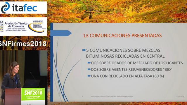 Presentación de las comunicaciones de la Sesión 3 "Soluciones Innovadoras, Materiales y Procesos: Reciclado de Pavimentos"