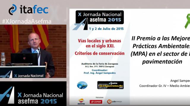 X JN Asefma 2015 - II Premio a las Mejores Prácticas Ambientales (MPA) en el sector de la Pavimentación