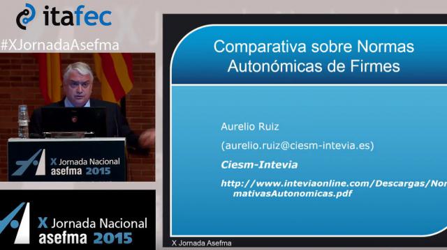 X JN Asefma 2015 - Conferencia sobre Comparativa de normas autonómicas de firmes