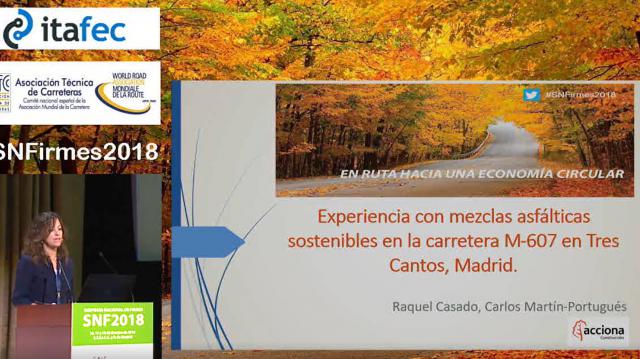 Experiencia con mezclas asfálticas sostenibles en la carretera M-607 en Tres Cantos, Madrid