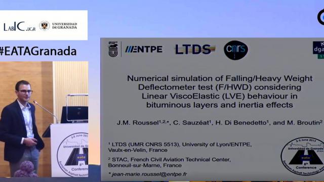 Numerical simulation of Falling / Heavy Weight Deflectometer test considering linear viscoelastic behaviour in bituminous layers and inertia effects