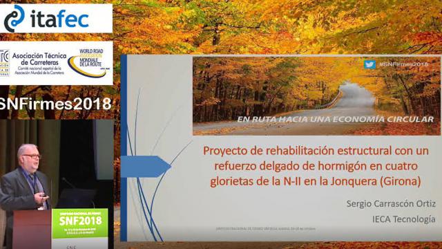 Proyecto de rehabilitación estructural con un refuerzo delgado de hormigón en cuatro glorietas de la N-II en la Jonquera (Girona)